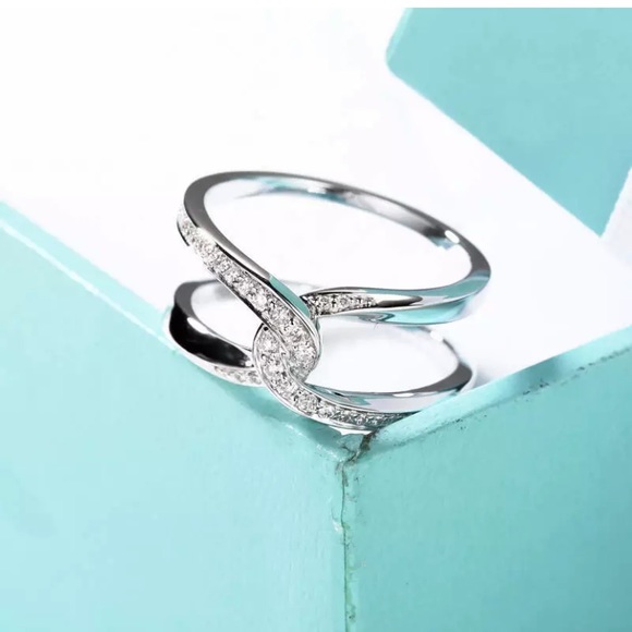 Infinity 925 Silver Women's Wedding Ring - Picture 2 of 4